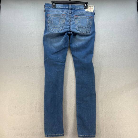 True Religion Women's Stella Low Rise Skinny Jeans Size 31 Medium Wash - Picture 8 of 14
